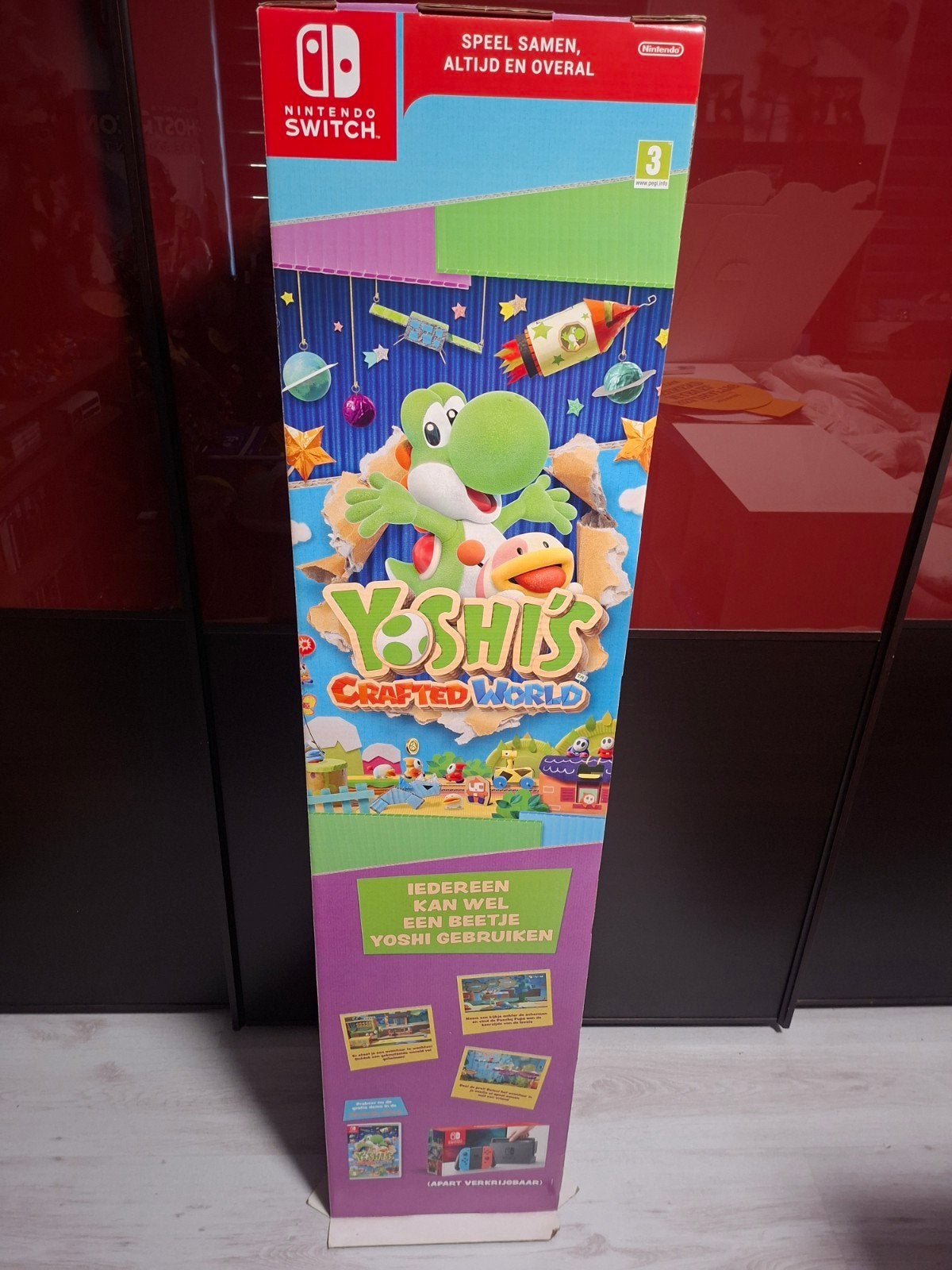 Zeldzame Yoshi's Crafted World Nintendo Switch Display Totem, Ophalen