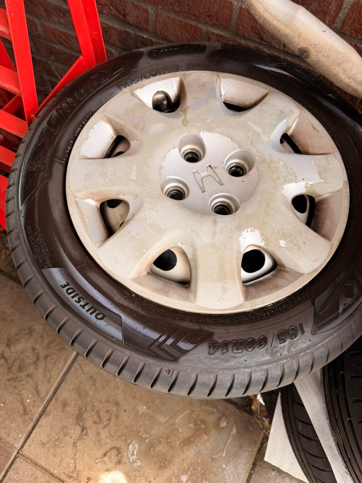 Honda civic velgen set 4x100 185 / 60 R14, Ophalen of Verzenden