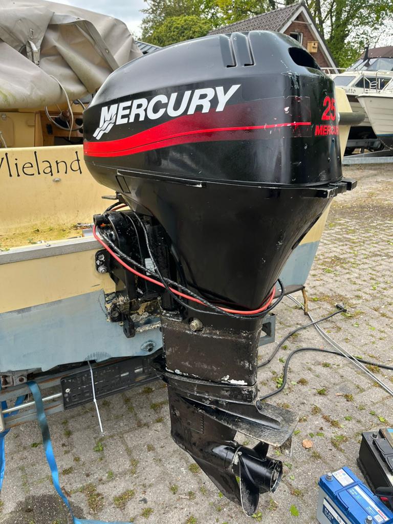 Mercury 4 tact 25 pk langstaart met ab, Watersport en Boten, Buiten- en Binnenboordmotoren, Ophalen, 10 tot 30 pk, Zo goed als nieuw