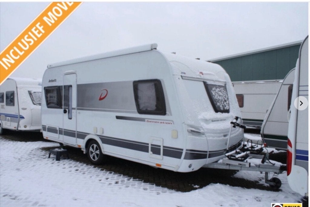Dethleffs  generation 465 FR 2018 met voortent en luifel, Caravans en Kamperen, Schokbreker, Omvormbare zithoek, Rondzit, Particulier