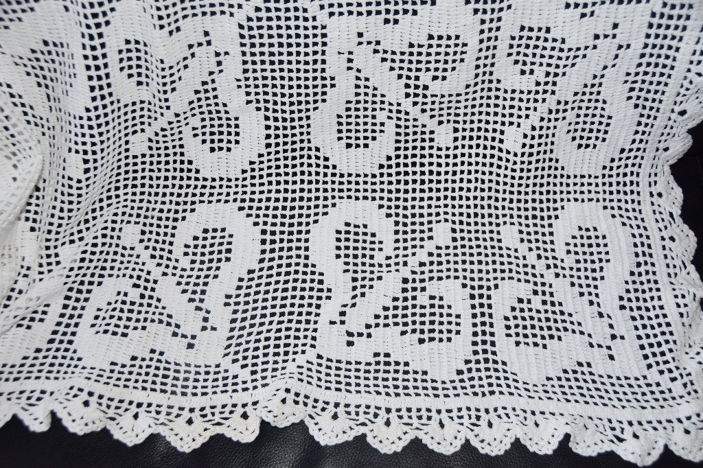 Brocante gehaakte sprei 1 persoons, Verzenden