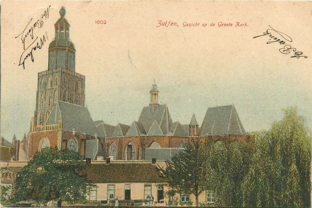 379-222-035 Zutphen Groote Kerk, Ophalen of Verzenden, Voor 1920, Gelderland