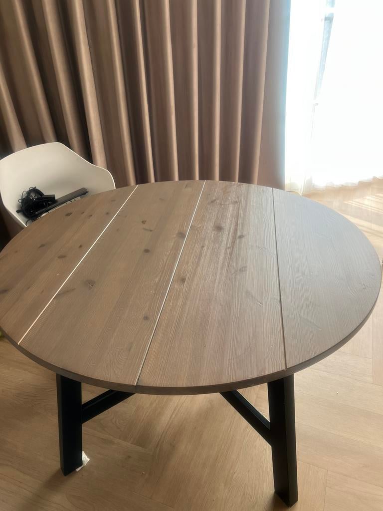 Ronde tafel, Ophalen, Gebruikt, 100 tot 150 cm, Rond