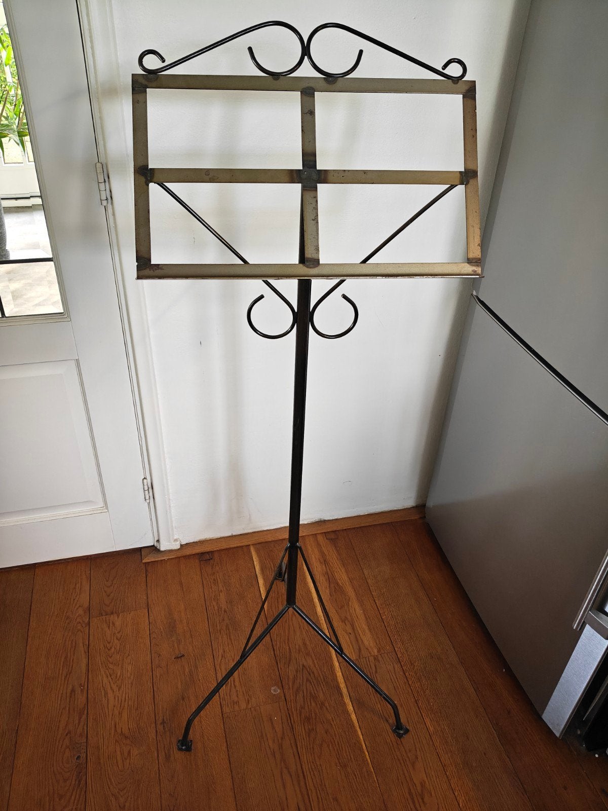 Vintage Muziekstandaard - Smeedijzer en Messing, Muziek en Instrumenten, Ophalen, Gebruikt, Muziekstandaard, Overige instrumenten