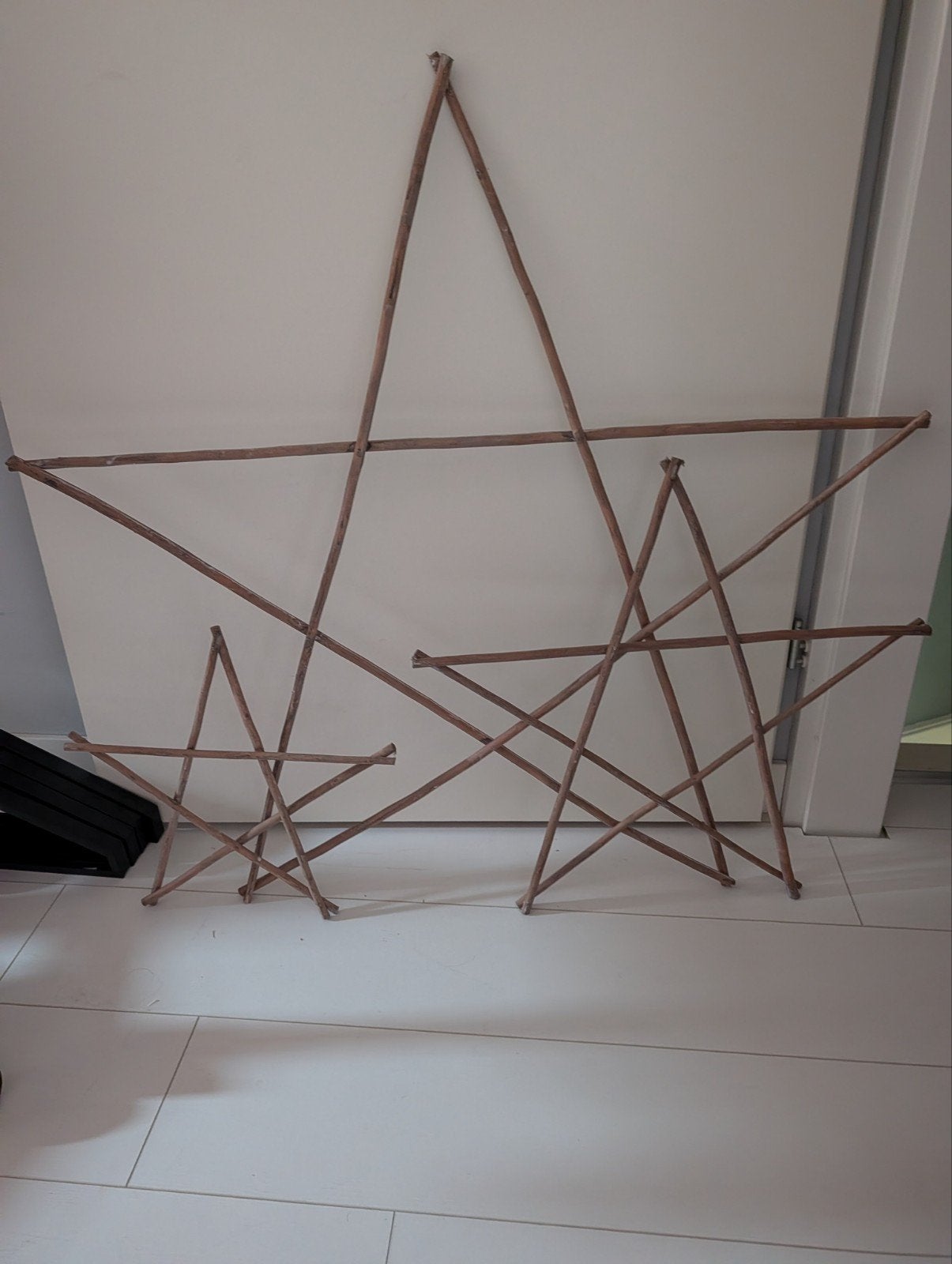 Decoratieve houten sterren (set van 3), Huis en Inrichting, Ophalen, Hout, Gebruikt, Landelijk