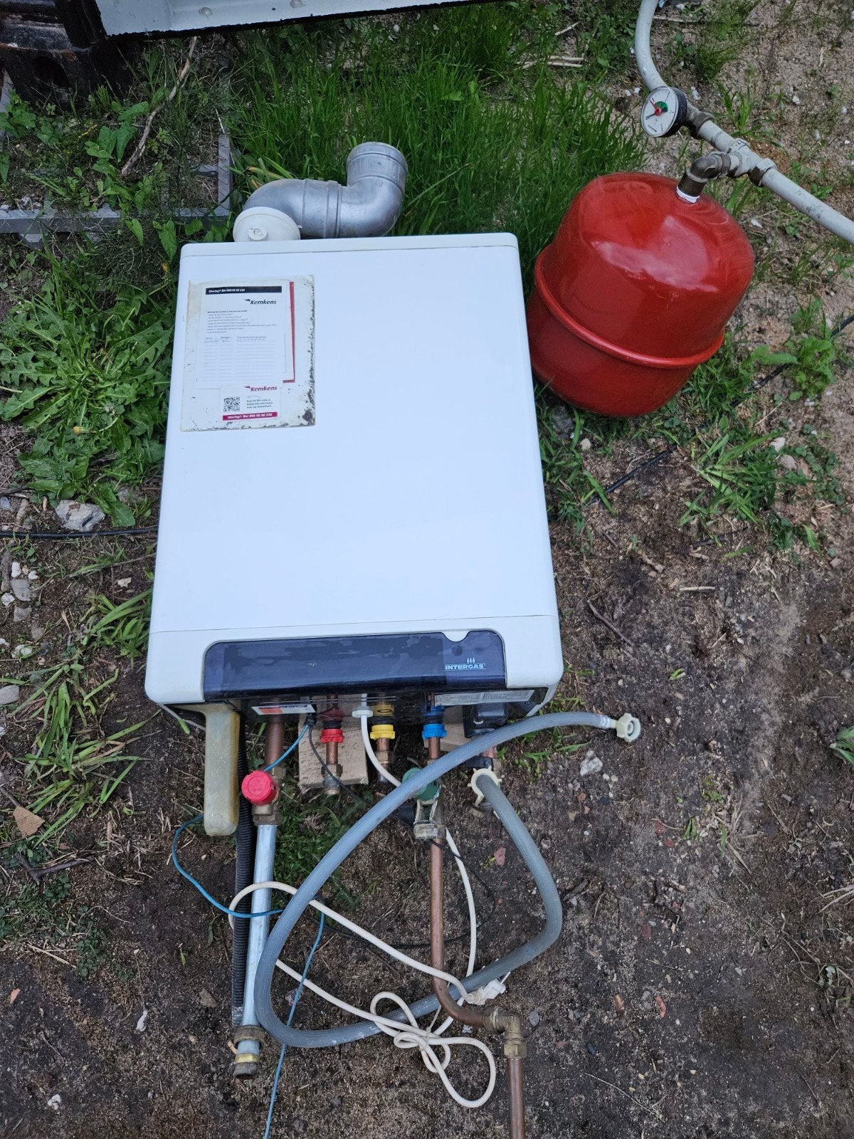 Intergas Kombi Kompakt HRE 24/18 CV-ketel (tweedehands), Ophalen, 30 tot 80 cm, Gebruikt, Cv-ketel of Combi-ketel