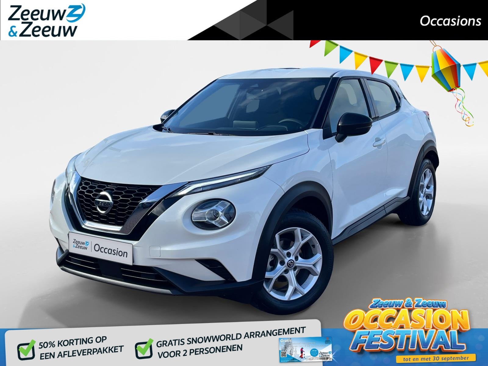 Nissan Juke 1.0 DIG-T Business Edition Automaat*Navi+Camera*, Auto's, Stof, Euro 6, Wit, Bedrijf