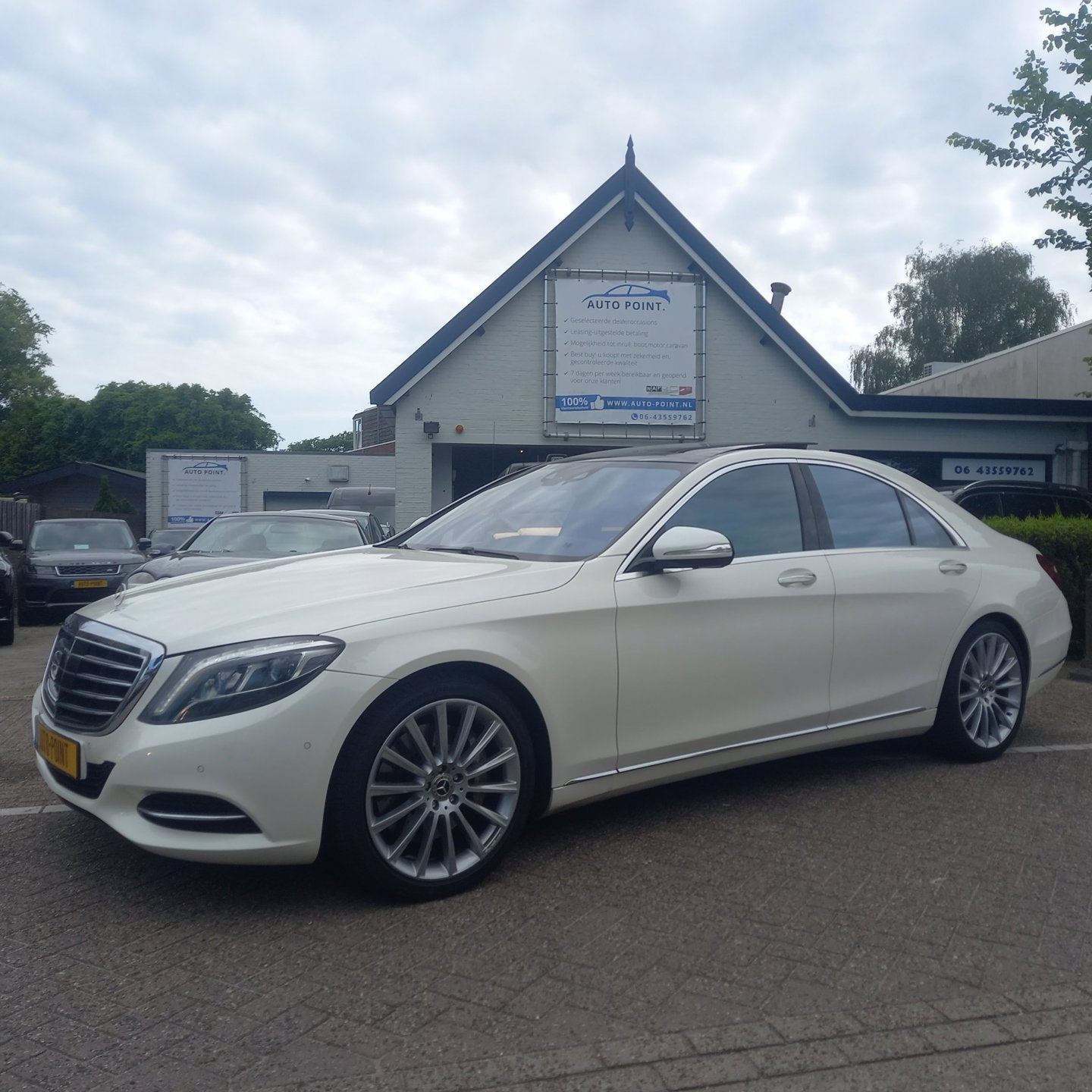 Mercedes-Benz S-klasse 500 NIGHTVISION/DESIGNO/PANO/TV/BURME, Auto's, Gebruikt, Adaptive Cruise Control, Wit, Bedrijf