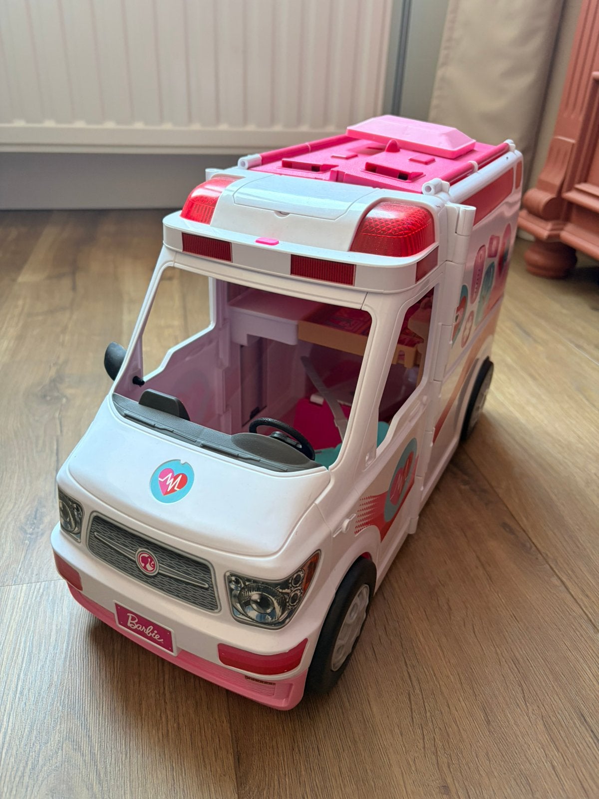 Barbie ambulance, Ophalen, Gebruikt