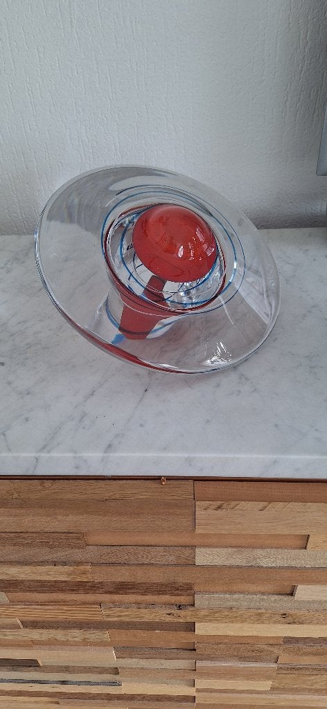 Glas object, Antiek en Kunst, Kunst | Designobjecten, Gemerkt, Meerkleurig, Object, 14 cm
