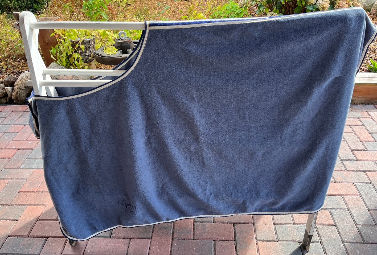 Uitrij zweetdeken, fleece. Klittenbandsluiting bij borst., Full (L), Gebruikt, Zweetdeken, Ophalen of Verzenden