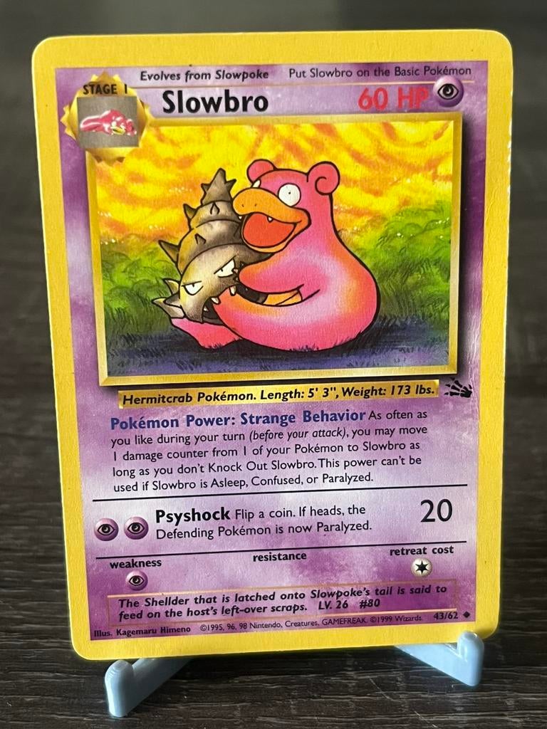 Slowbro (43/62) - Fossil - EX/Good, Ophalen of Verzenden, Gebruikt, Losse kaart