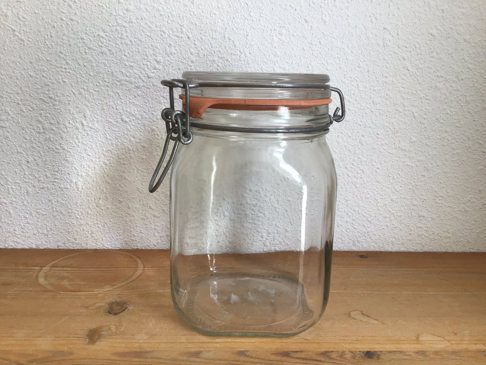 Glazen weckpot Bormioli Fido. 1 liter., Ophalen of Verzenden, Zo goed als nieuw