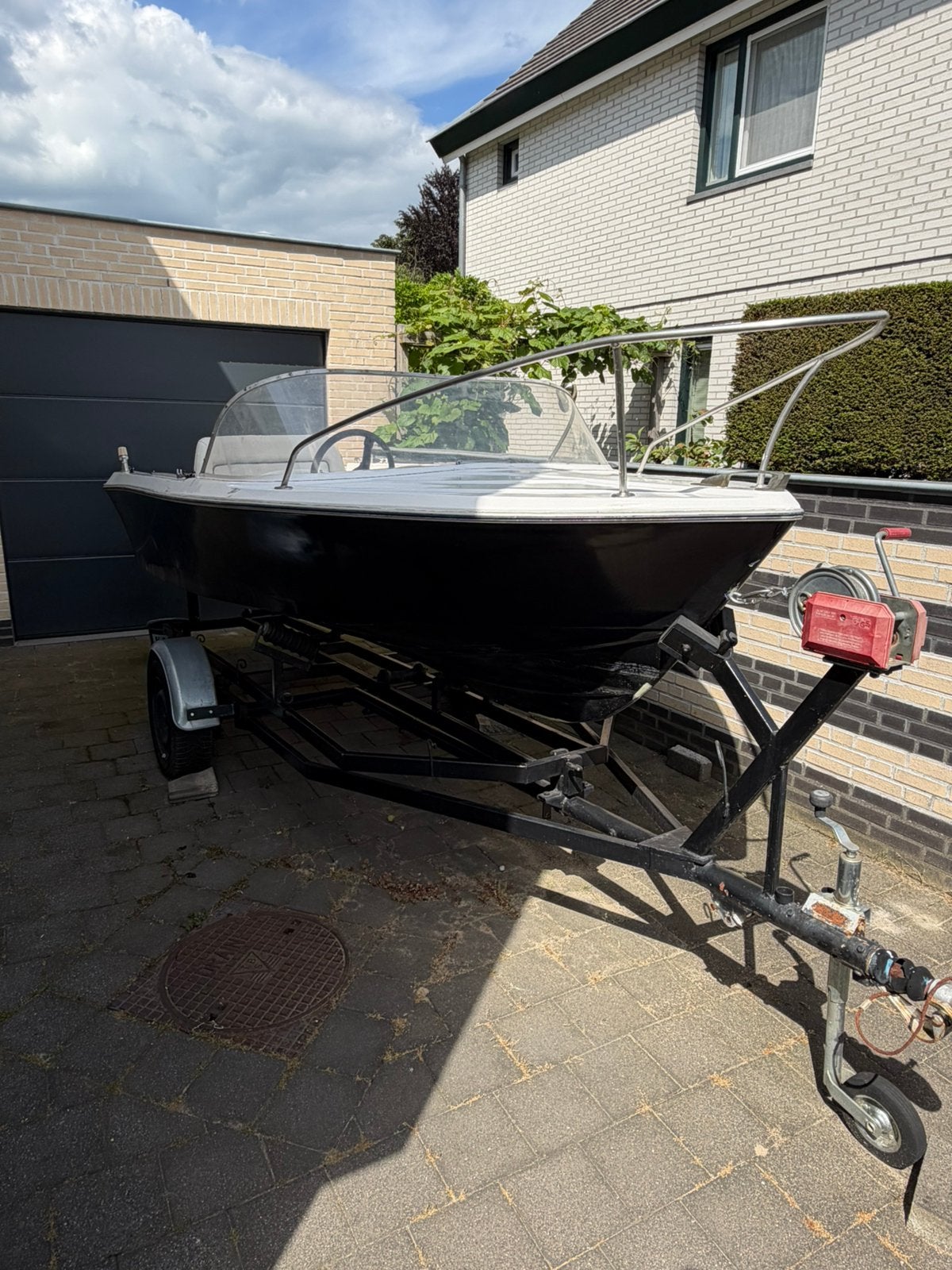 Console/speedboot + 8pk buitenboordmotor + trailer, Ophalen, Gebruikt, Overige typen, Motorboot