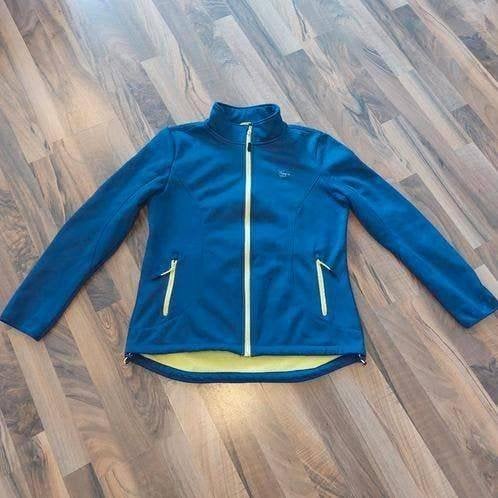 Blauwe/Gele Softshell jas van Crivit Outdoor, Maat L, Ophalen of Verzenden, Zo goed als nieuw, Blauw