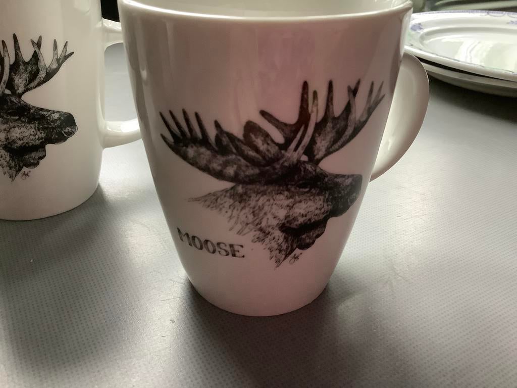 4 landelijke/country style bekers Moose Jet ter Steege, Ophalen of Verzenden, Zo goed als nieuw, Overige stijlen, Overige typen