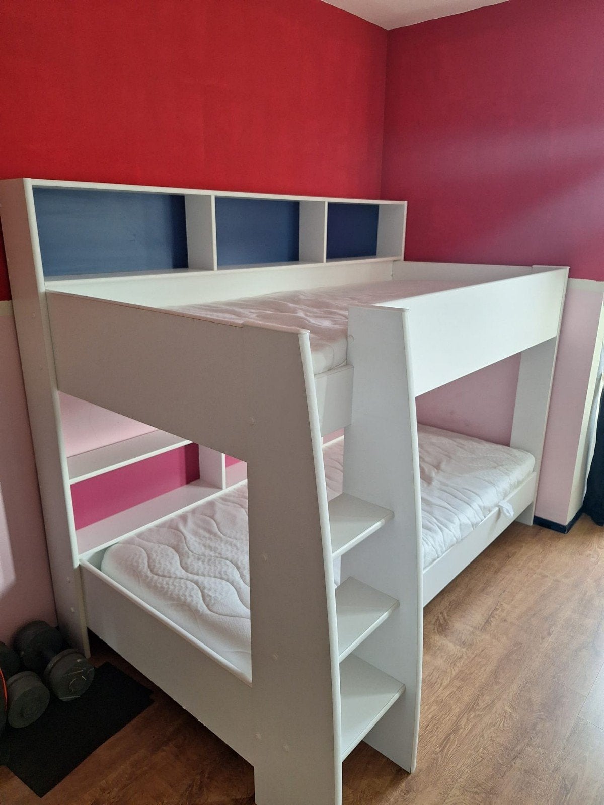 Mooi stapelbed met matrassen aangeboden, Ophalen, Eenpersoons, Zo goed als nieuw, 90 cm