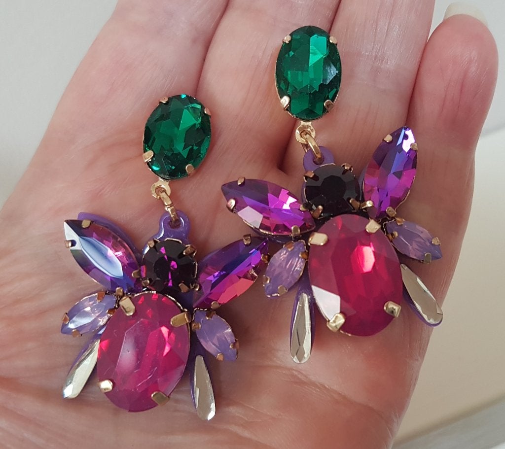 Leuke Queen Bee / Bij Oorbellen. Strass 🐝🐝🐝, Overige kleuren, Verzenden, Nieuw, Glas
