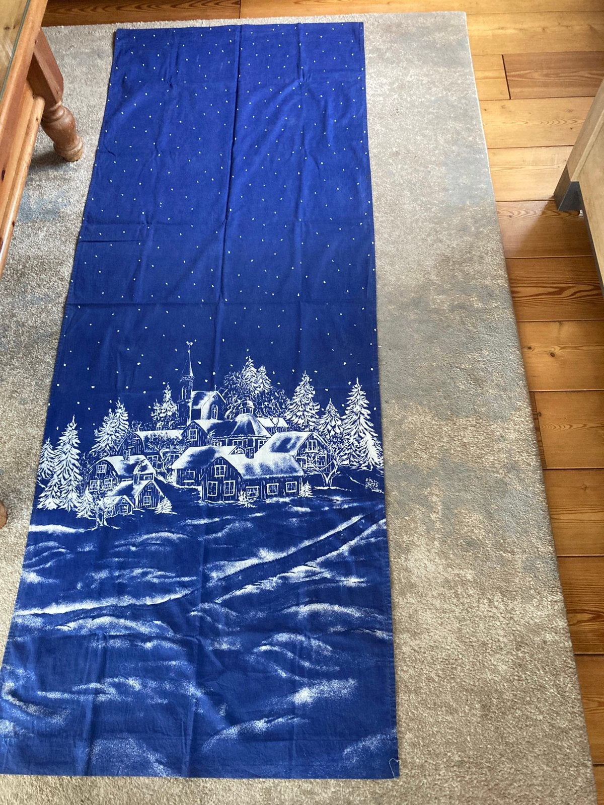 Etalage doek, Ophalen of Verzenden, Gebruikt, Blauw, Landelijk
