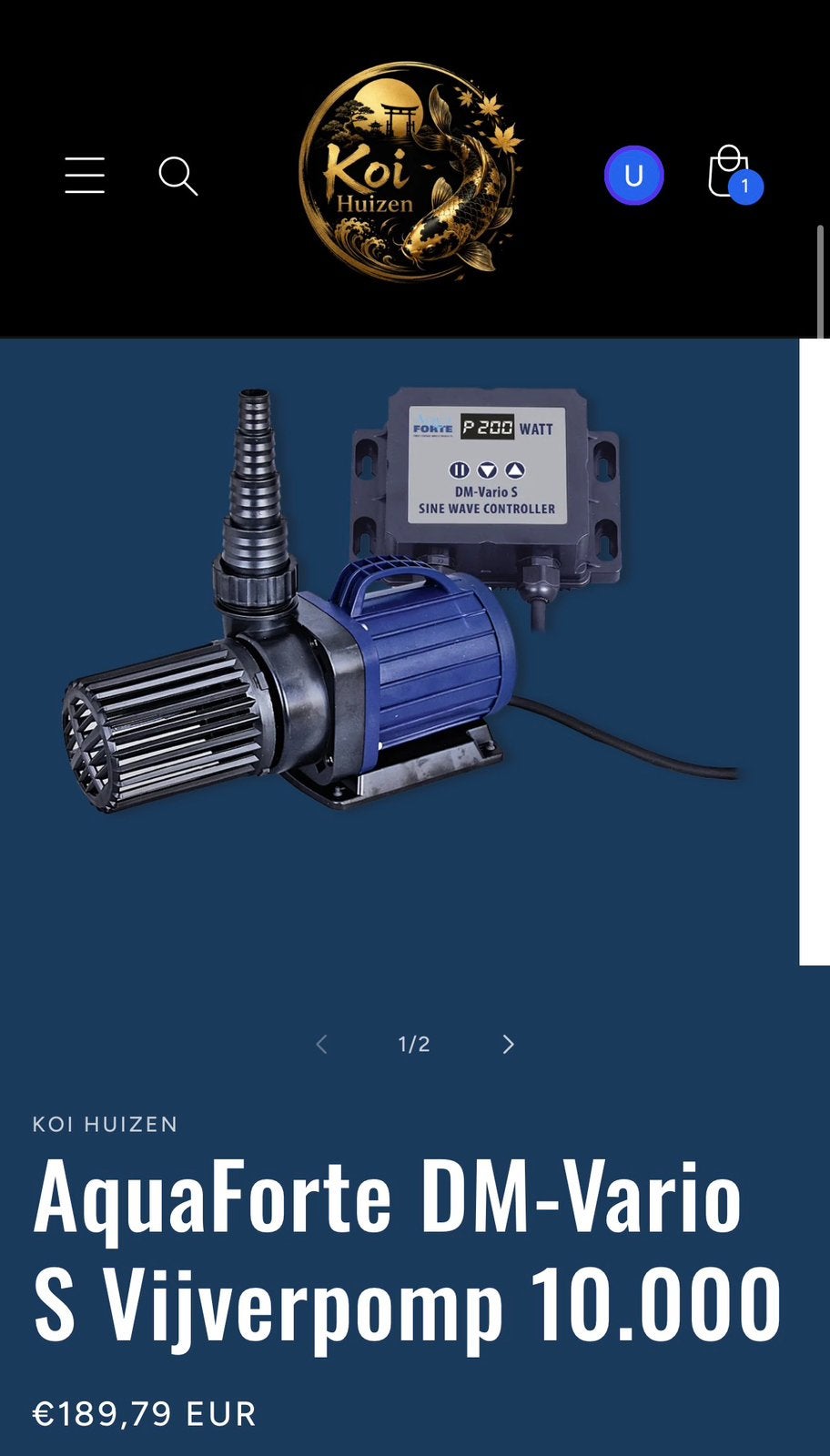 Aquaforte dm vario S 10/20/30:000ltr, Ophalen of Verzenden, Zo goed als nieuw