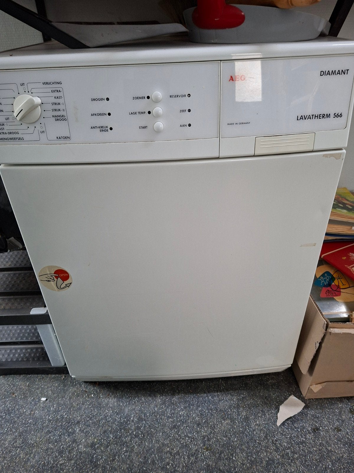 AEG Lavatherm 566 Diamant Wasdroger - Gebruikt, Ophalen, 6 tot 8 kg, Gebruikt, Voorlader