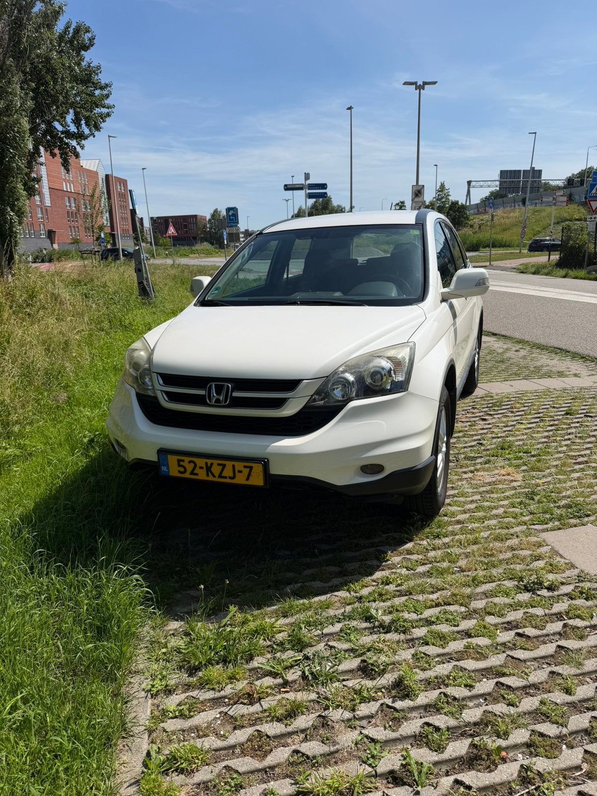 Honda CR-V 2.0I 110KW 2010 Wit, Auto's, Honda, Stof, Zwart, 4 cilinders, Wit
