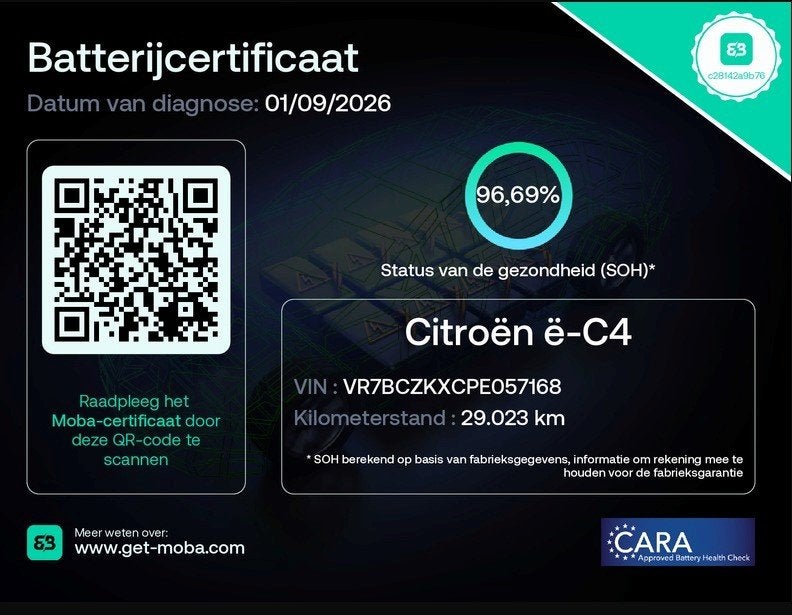 Citroën Ë-C4 Feel Pack 50 kWh App-Connect, 360' Camera & S, Auto's, Dealer onderhouden, Gebruikt, Zwart, Met garantie (alle)