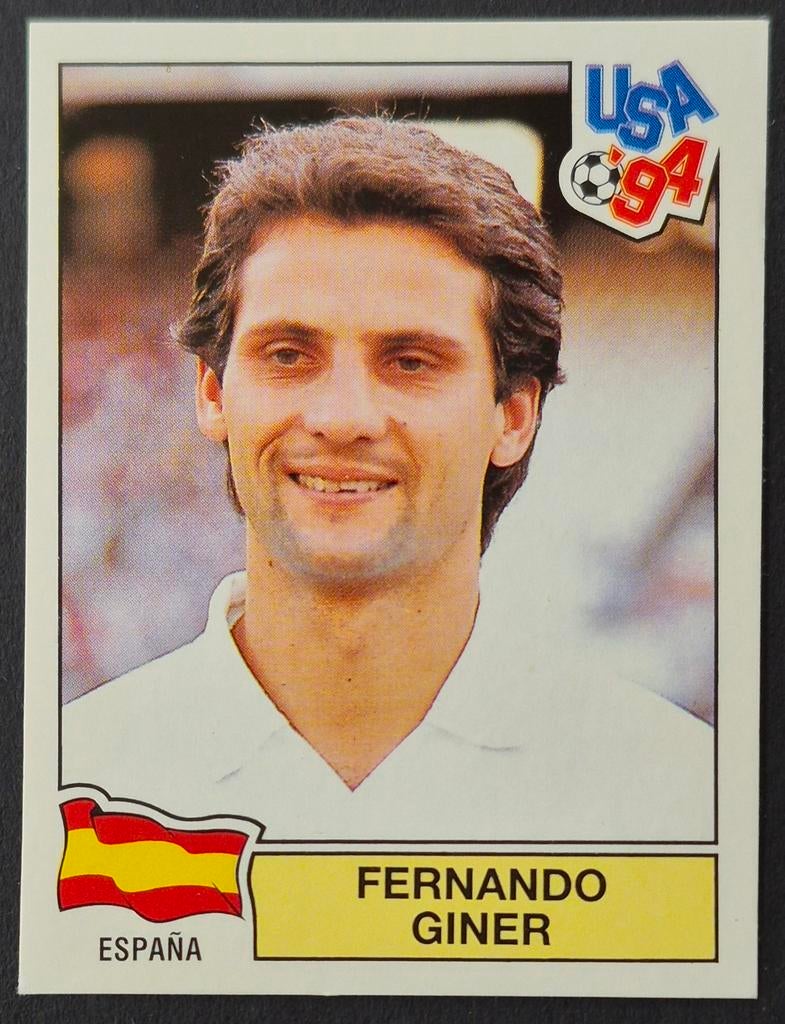 Panini sticker Giner - Spanje, WK 94, Ophalen of Verzenden, Zo goed als nieuw, Sticker