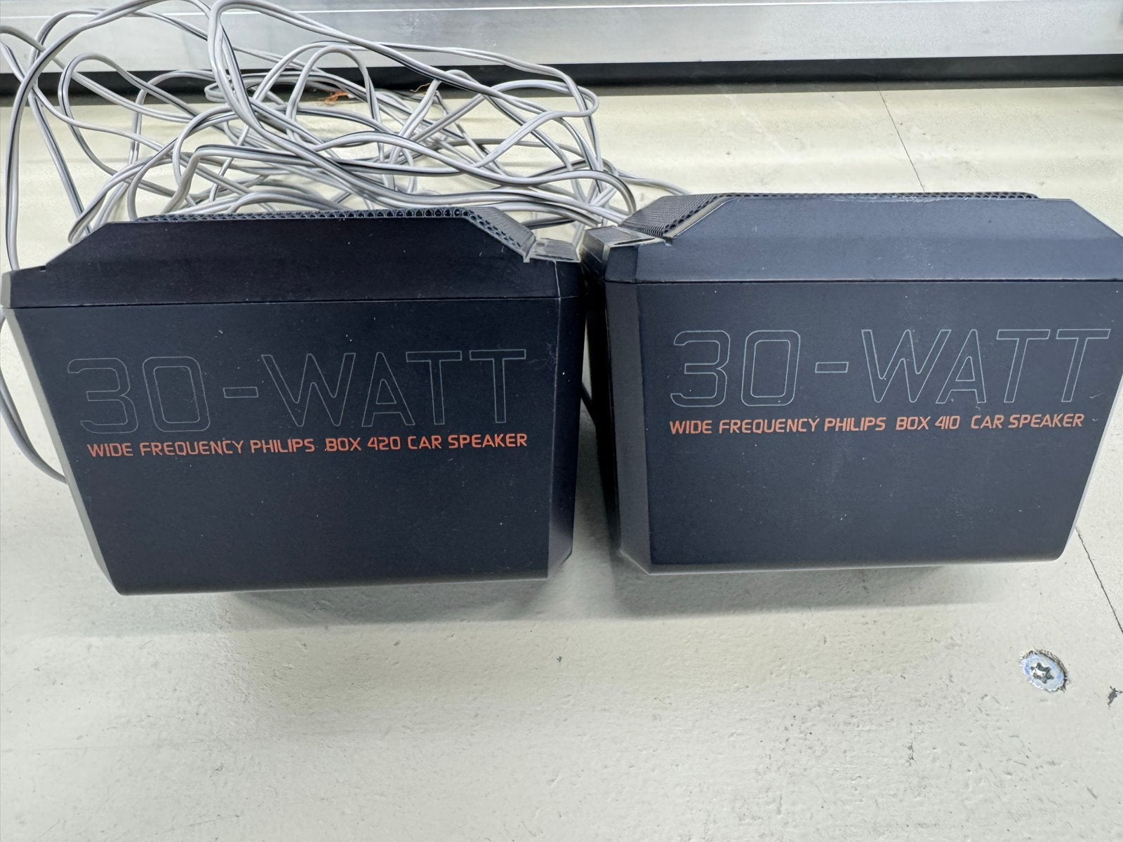 Philips 30-Watt Car Speakers - Box 410 & Box 420, Auto diversen, Ophalen of Verzenden, Gebruikt