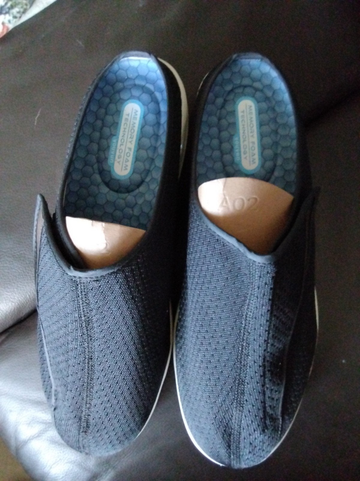 Donkerblauwe instappers met memory foam maat 45, Overige typen, Nieuw, Youyun, Verzenden