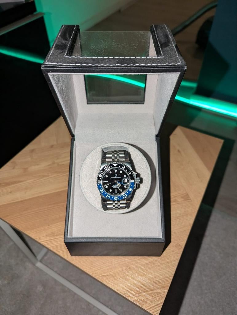 Pagani Design Luxe Herenhorloge - Rolex Batgirl Homage, Ophalen of Verzenden, Gebruikt, Staal, Overige merken