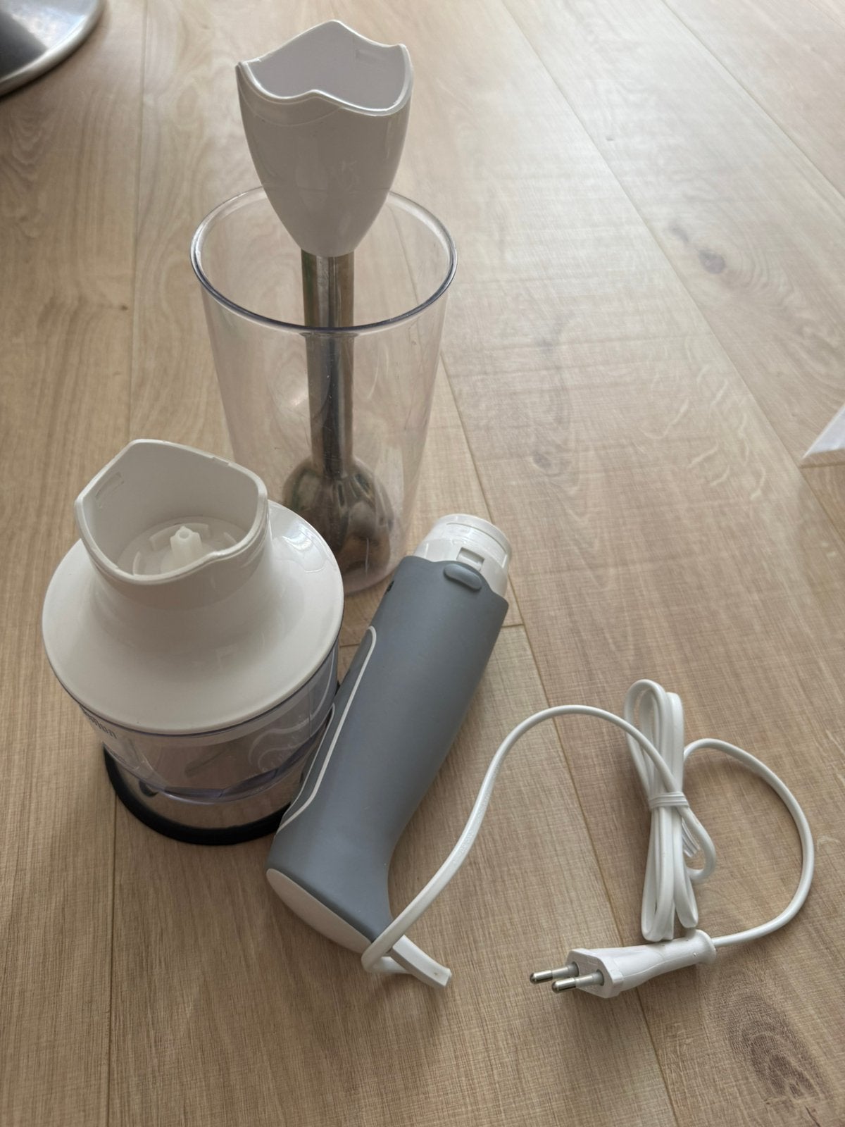 Braun staafmixer met hakmolen en maatbeker, Ophalen, Gebruikt, 2 snelheden, Vaatwasserbestendig