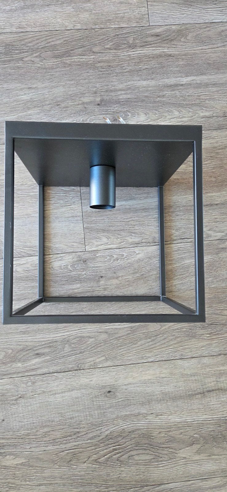 3 Moderne Kubus Plafondlampen - Zwart Metaal, Ophalen, Zo goed als nieuw, Metaal, Modern, Industrieel, Minimalistisch