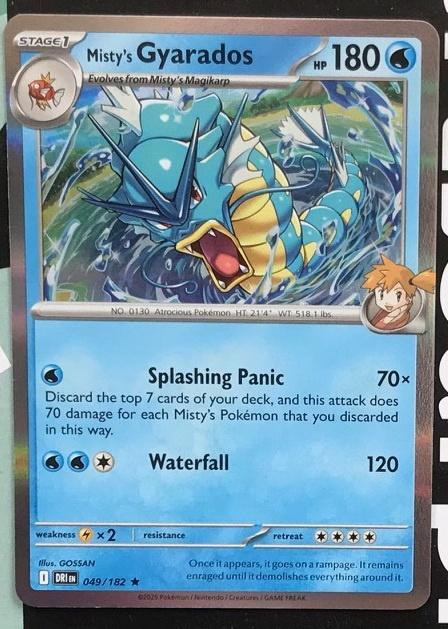 Pokemon - Misty's Gyarados (DRI 049) - Holo rare.., Ophalen of Verzenden, Nieuw, Losse kaart, Foil