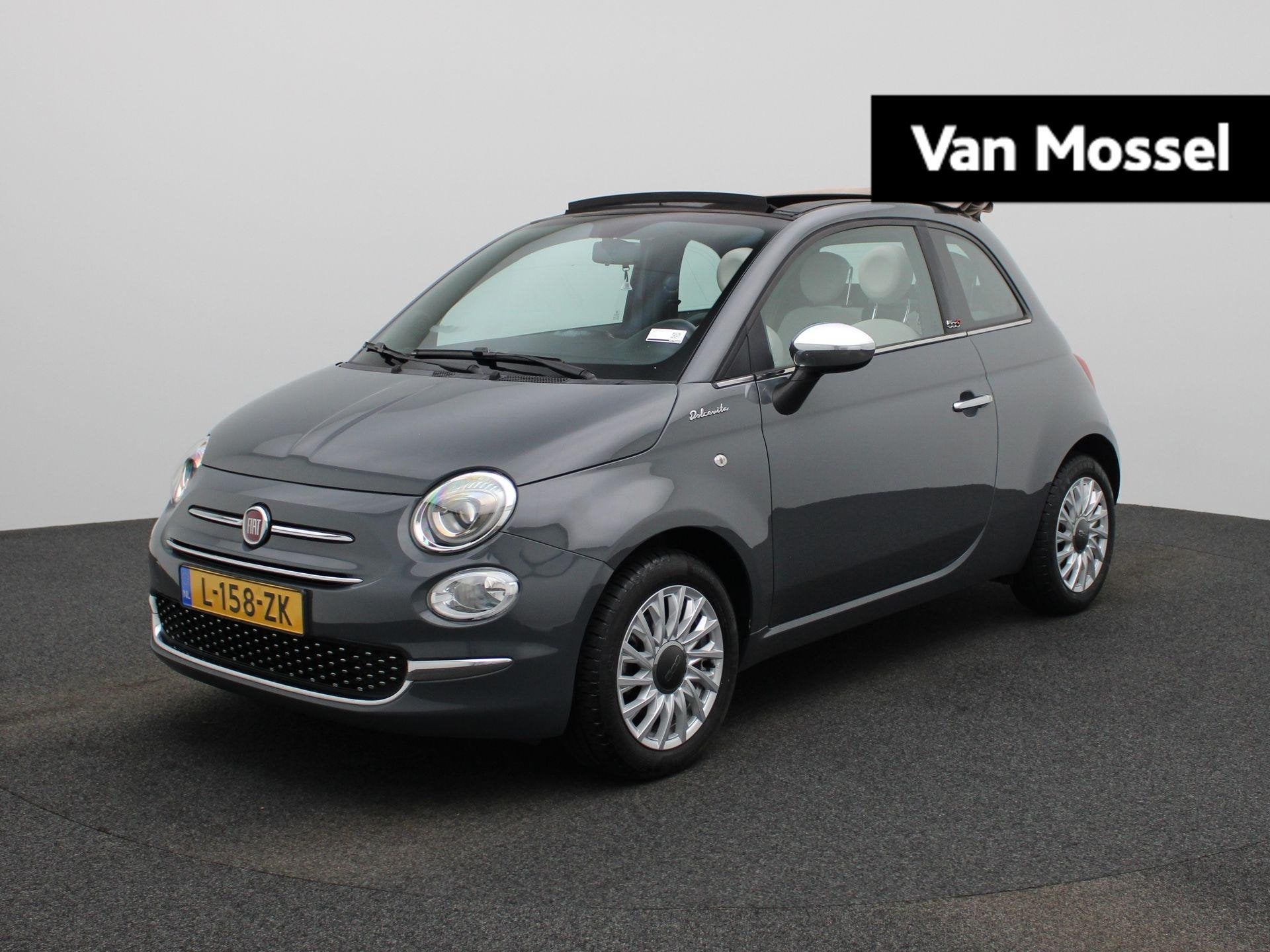 Fiat 500 C 1.0 Hybrid Dolcevita Cabrio | LM Velgen |, Auto's, Voorwielaandrijving, Stof, Cabriolet, 4 stoelen