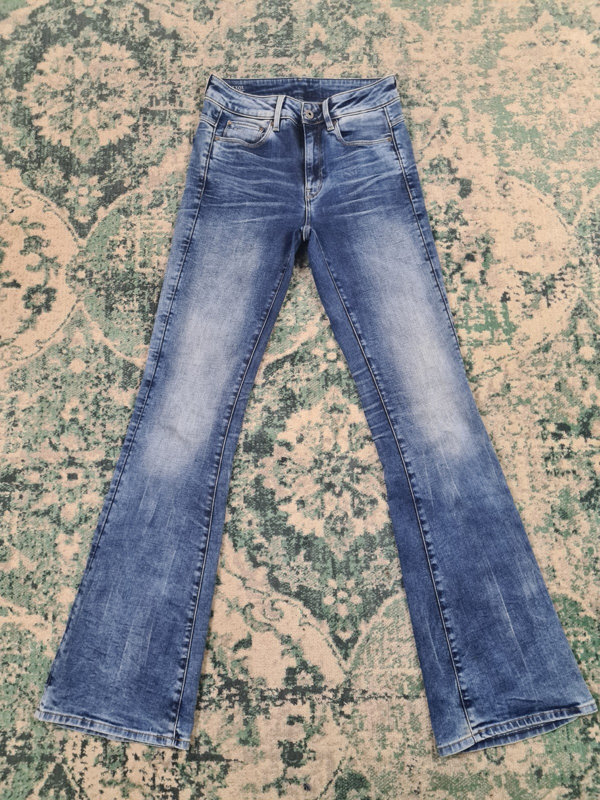 G-star 3301 high Flare W26 L32 Dames Tulsi2632 High-rise, Blauw, Ophalen of Verzenden, W27 (confectie 34) of kleiner, G-STAR RAW