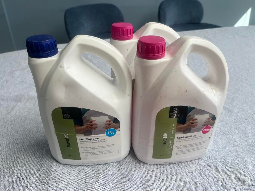 Travelife KemPing Blue & Rinse Toiletvloeistof (2x2L), Ophalen, Gebruikt
