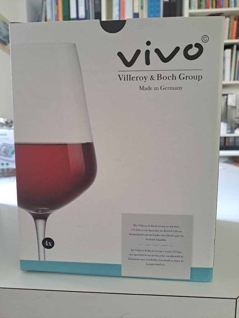 Villeroy & Boch glazen set - 4x rood, 4x wit, 4x longdrink, Ophalen, Glas of Glazen, Vivo, Nieuw