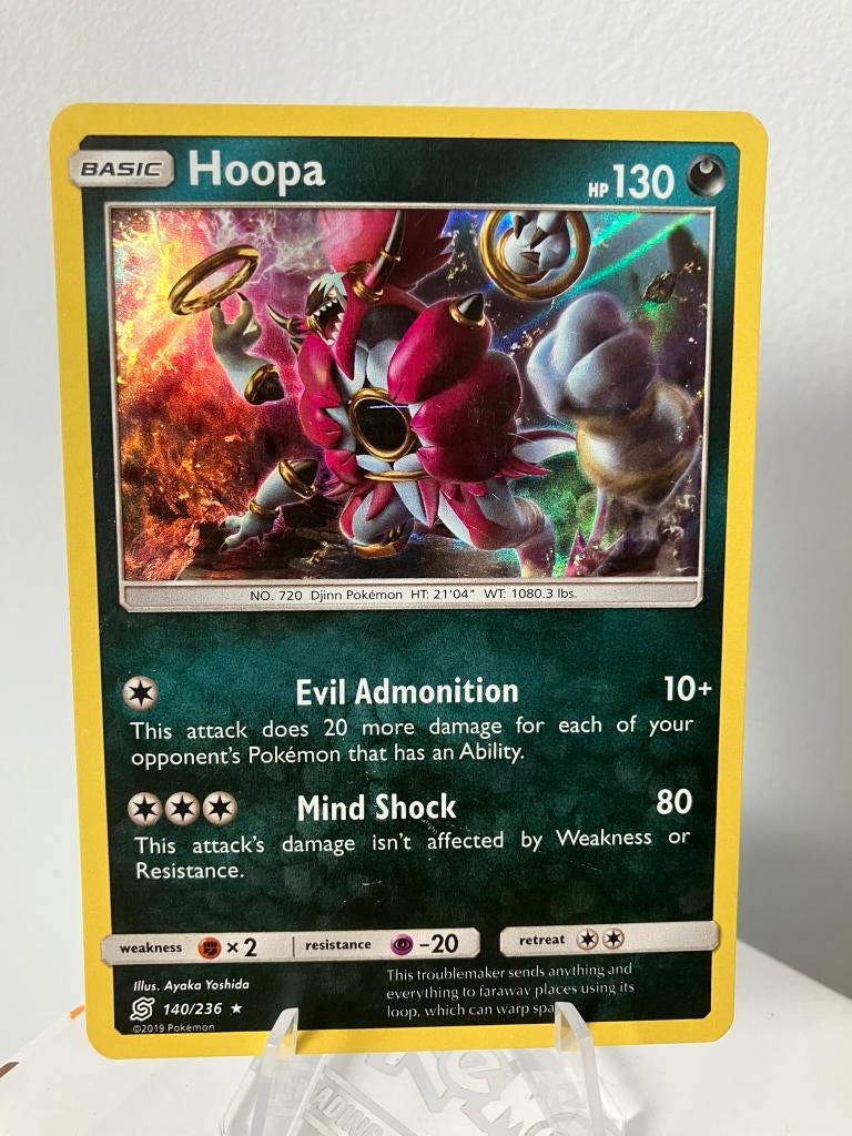 Hoopa 140/236 - Unified Minds - Holo, Ophalen of Verzenden, Zo goed als nieuw, Losse kaart, Foil