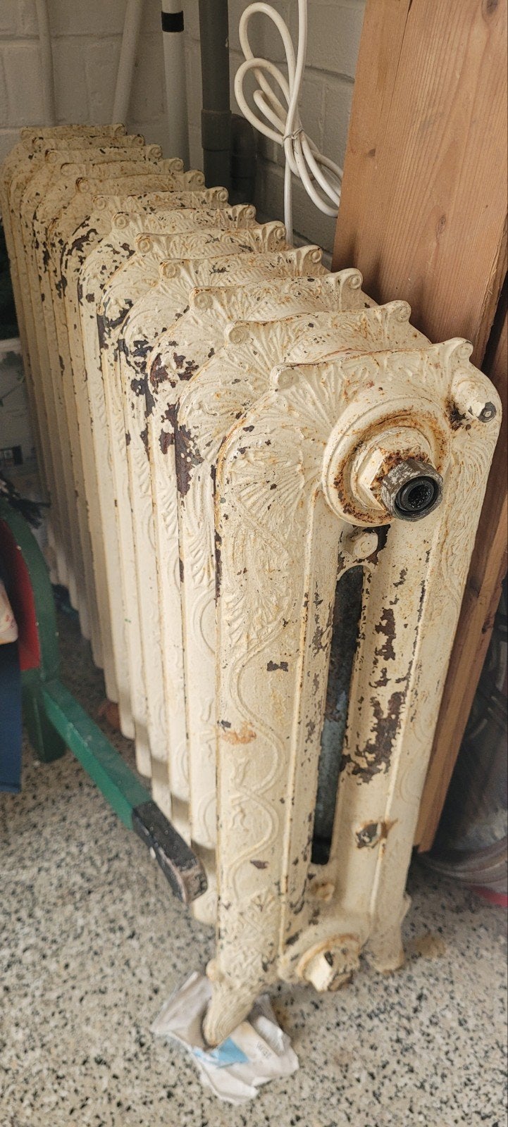 Antieke gietijzeren radiator - decoratief en functioneel, Ophalen, Gebruikt, Radiator, 150 cm of meer