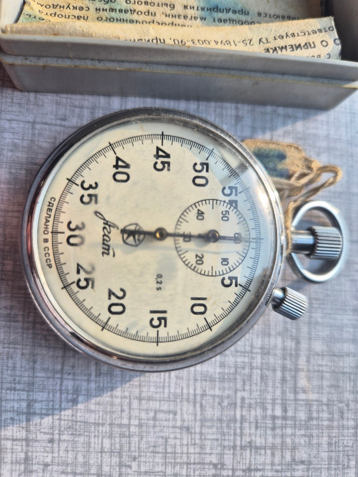 Vintage Russische AGAT Stopwatch - Gemaakt in de USSR, Ophalen of Verzenden