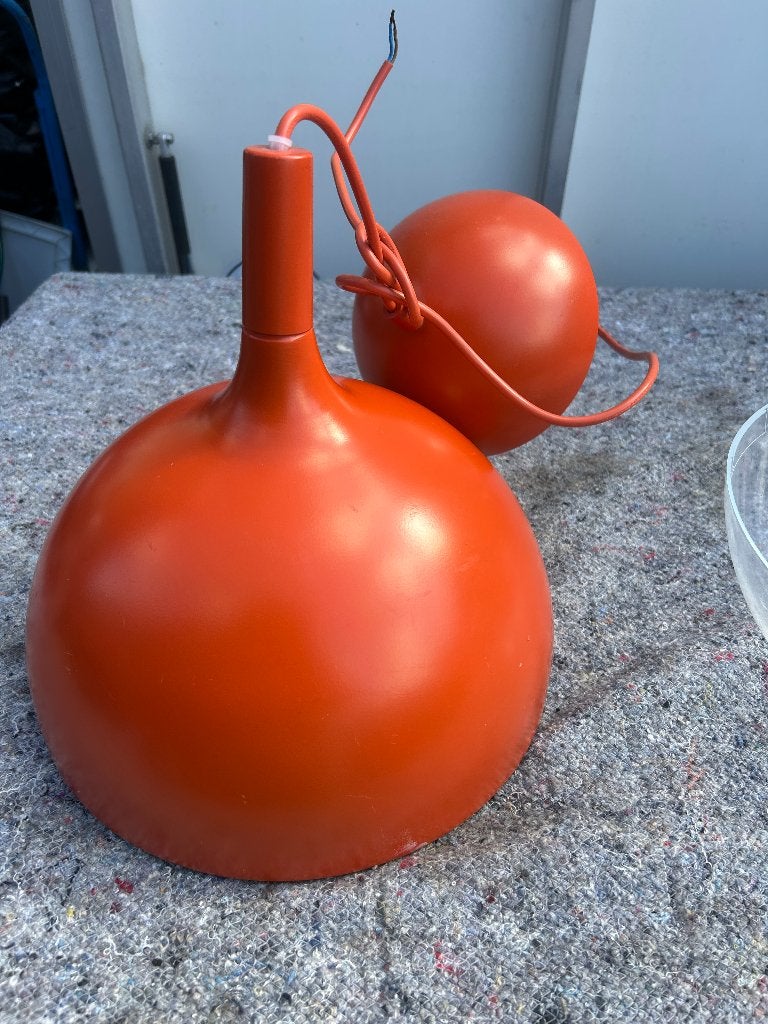 space age hanglamp ikea type T1027 Väster oranje, Kunststof, Gebruikt, Overige fittingen, Ophalen of Verzenden