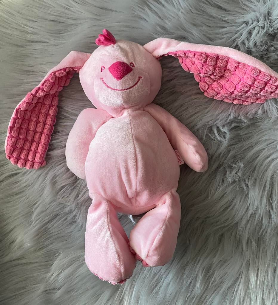Tiamo roze konijn knuffel, Kinderen en Baby's, Ophalen of Verzenden, Nieuw, Roze, Konijn