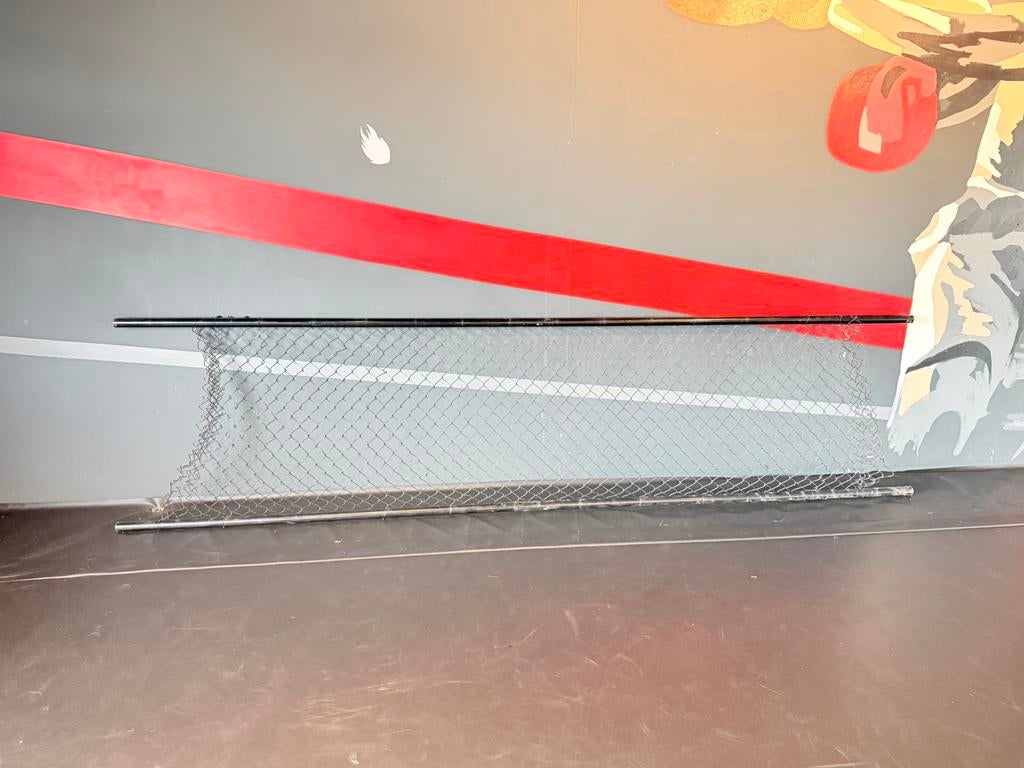 zwart ijzeren hek / afscheiding, Doe-het-zelf en Verbouw, Metalen, Ophalen, Gebruikt