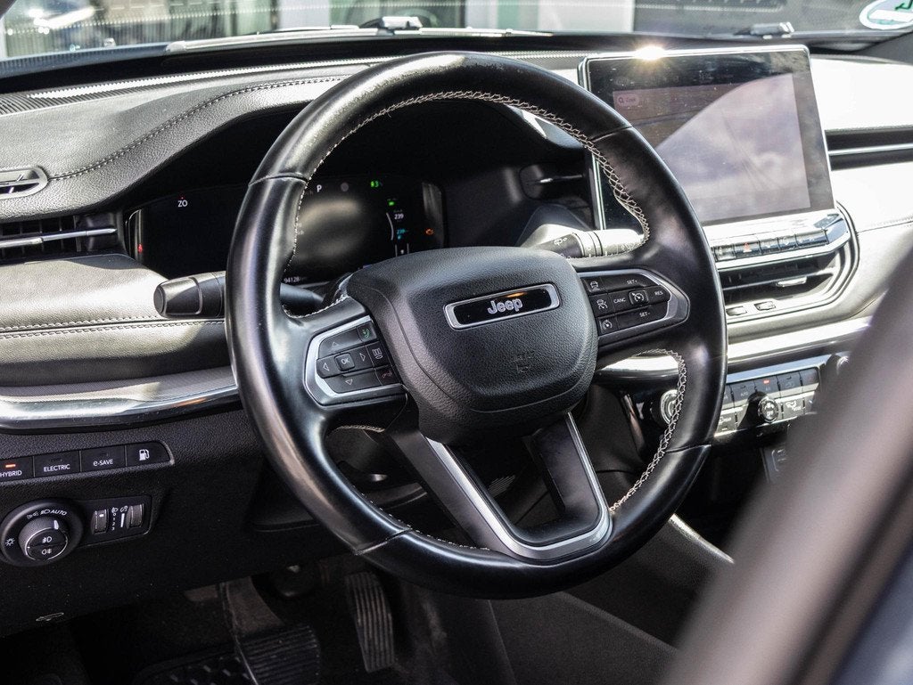 Jeep Compass 4xe 240 Plug-in Hybrid Electric S | Leer | Stoe, Auto's, Jeep, Automaat, 4 cilinders, Blauw, Bedrijf