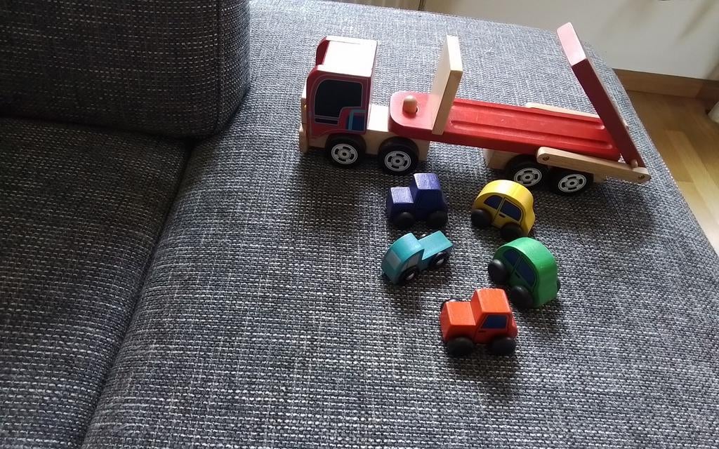 Houten autotransportwagen., Ophalen of Verzenden