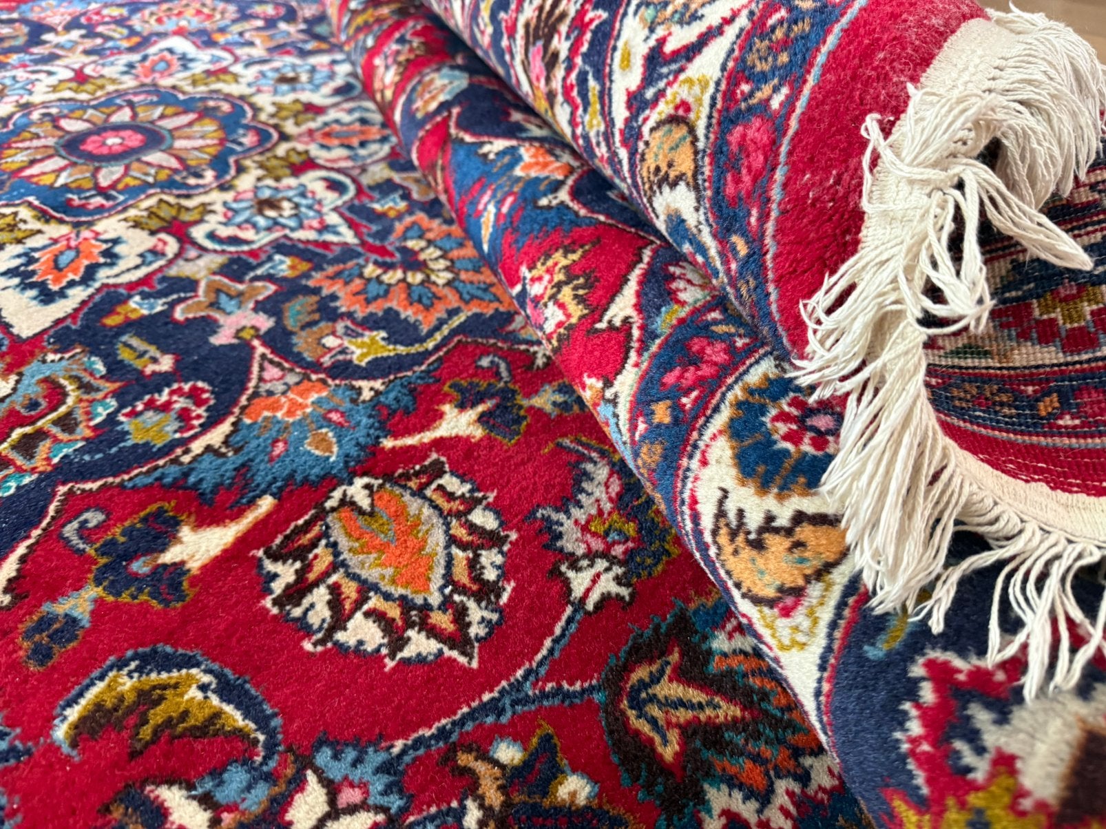 Groot handgeknoopt Perzisch Mashad tapijt 300 x 290 cm, Huis en Inrichting, Stoffering | Tapijten en Kleden, Info@bababoho.com