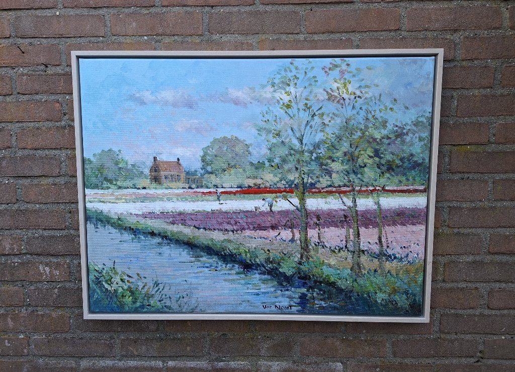 VAN NOORT, BOLLENVELD TE HILLEGOM, Antiek en Kunst, Kunst | Schilderijen | Klassiek, Ophalen of Verzenden