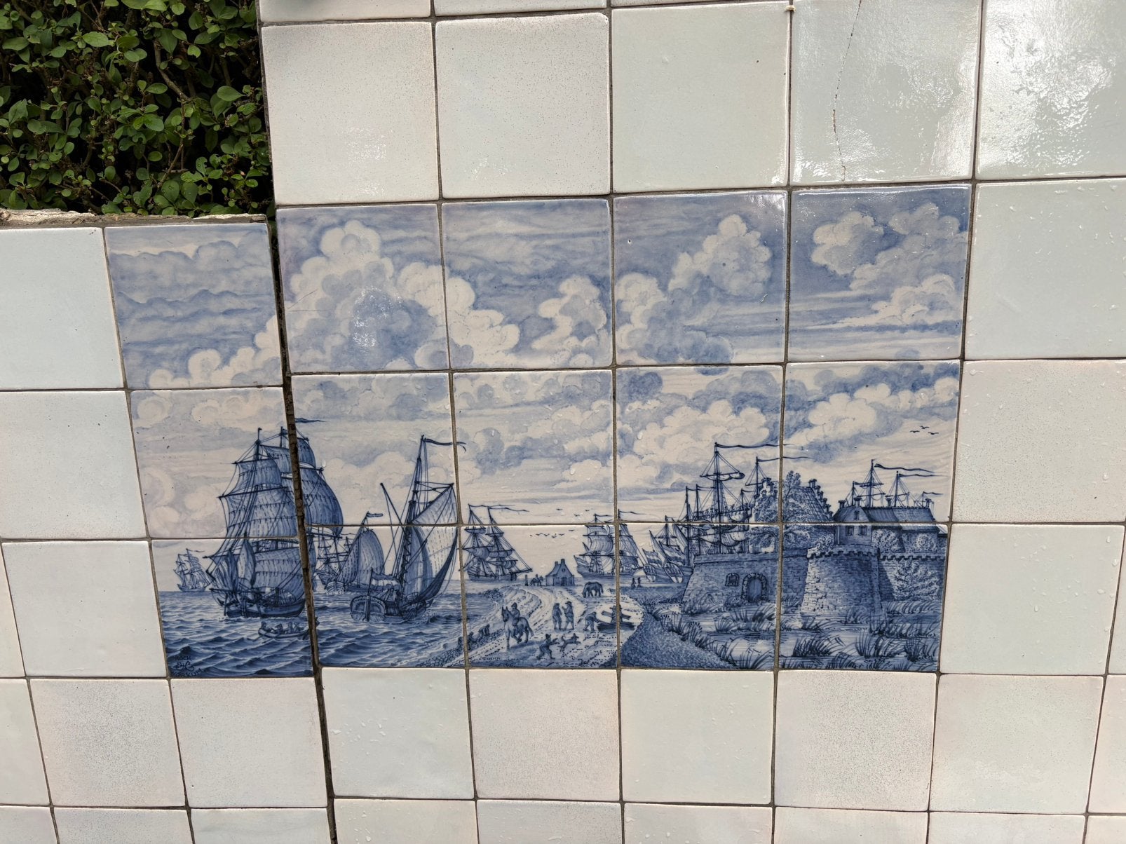 Handgemaakt tegel tableau Fort Rammekens, Doe-het-zelf en Verbouw, Tegels, Ophalen, Gebruikt, Minder dan 20 cm, Minder dan 20 cm