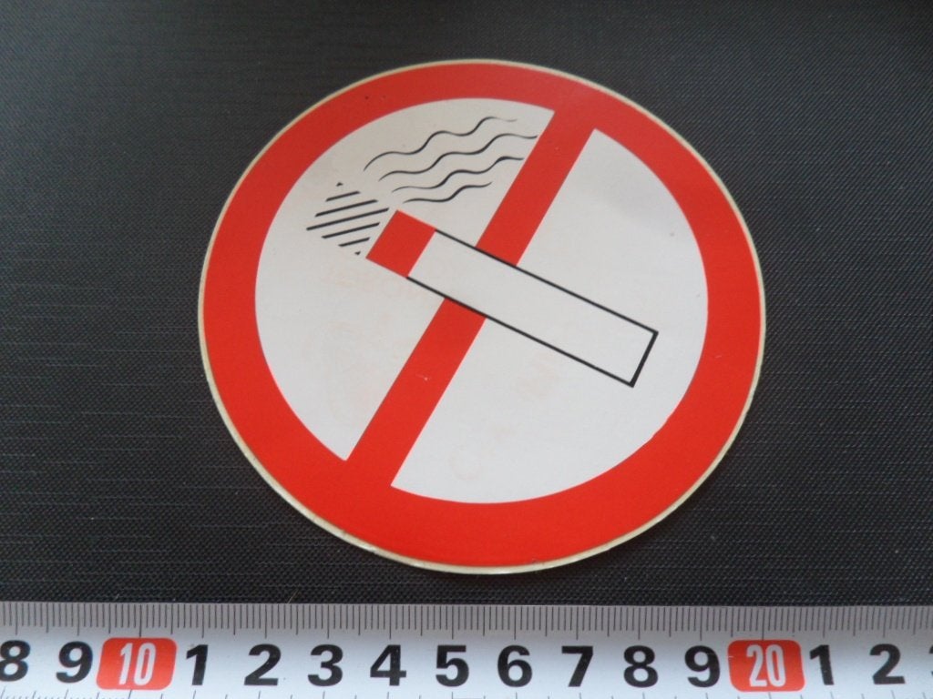 sticker 155 rookverbod / roken verboden *, Ophalen, Zo goed als nieuw